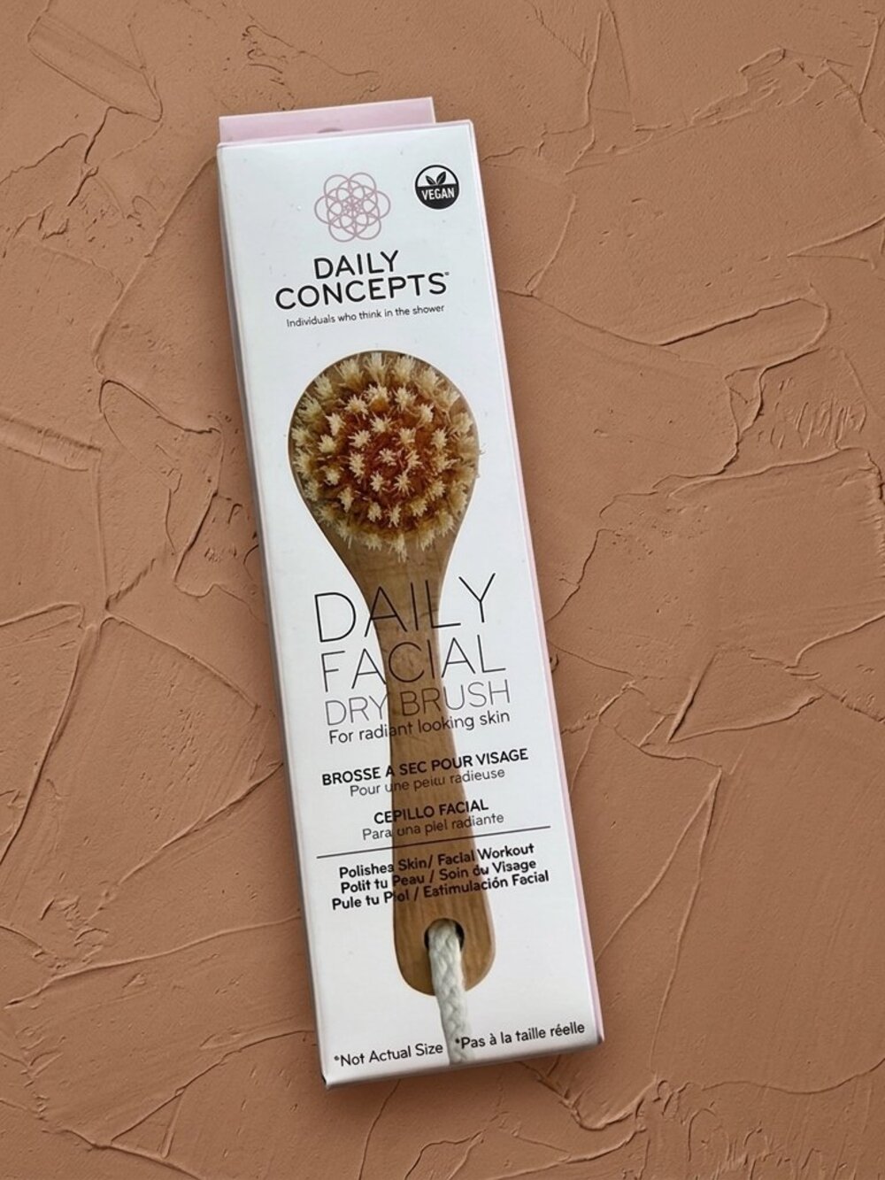 Daily Concepts Facial Dry Brush | Vegan Exfoliating Skincare Tool NWT